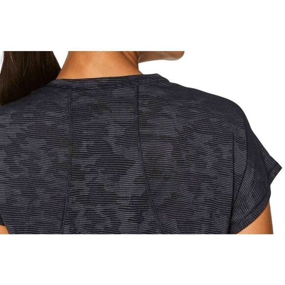 LULULEMON ATHLETICA Miles Ahead Short Sleeve (Camo) In Black Size Medium-Large - Picture 3 of 5